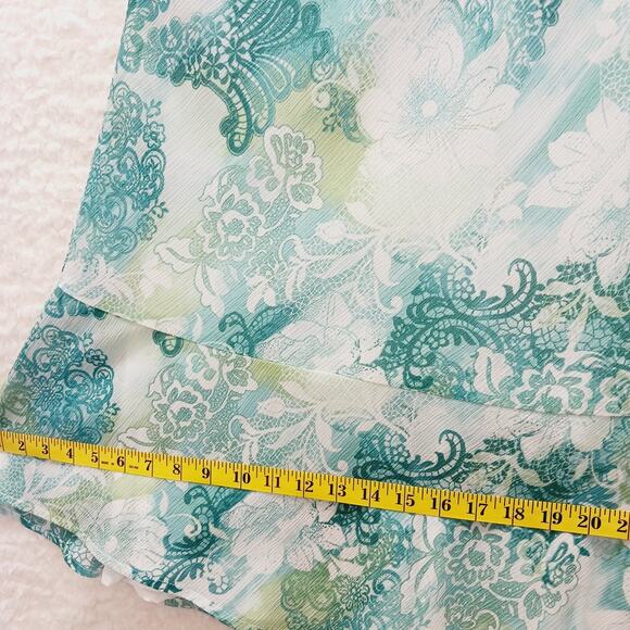 Skirt Midi Alfred Dunner Chiffon Bloomcore Fairy Whimsycore Coastal Y2K Size 12 - Picture 5 of 12